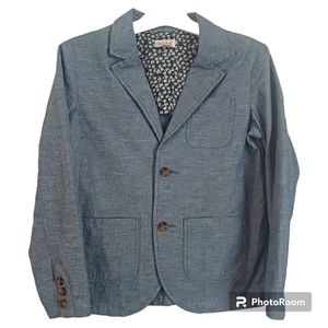 Cat & Jack  girls blazer jacket, size M (8) blue, 2 buttons, 2 pockets